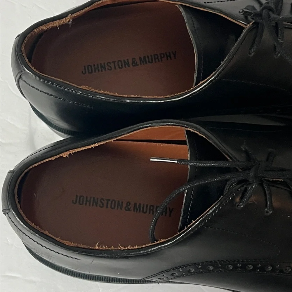 Johnston &‎ Murphy Men's Ronan Plain Toe Black Oxford Loafer Dress Shoe, sz 11 =